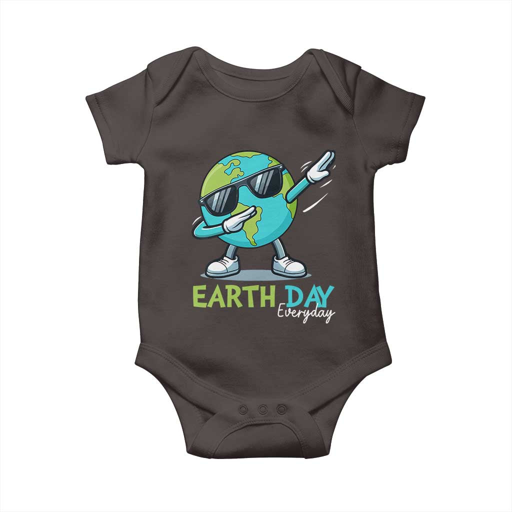 Dabbing Earth Day Baby Onesie Everyday Positive Vibes Nature Lover Gifts TS10 Dark Chocolate Print Your Wear