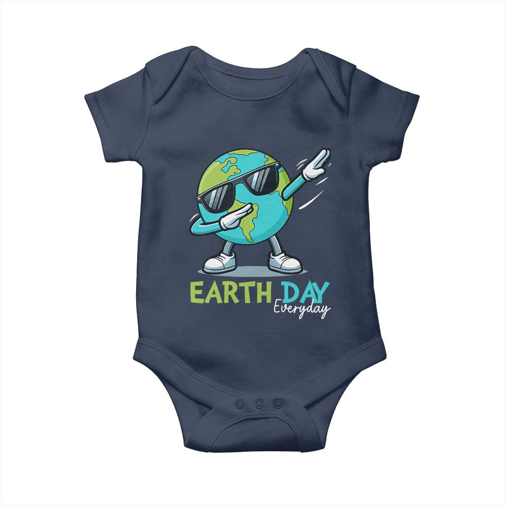 Dabbing Earth Day Baby Onesie Everyday Positive Vibes Nature Lover Gifts TS10 Navy Print Your Wear