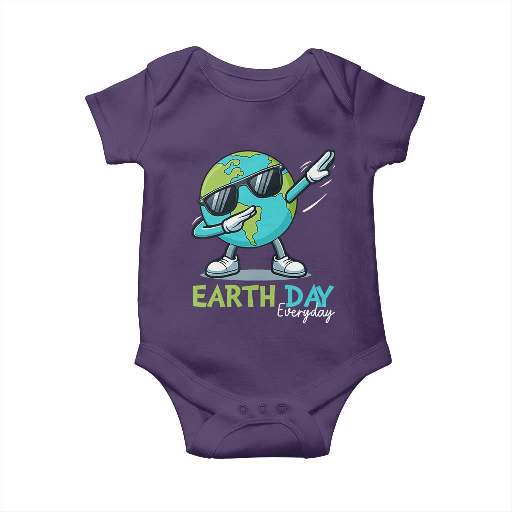 Dabbing Earth Day Baby Onesie Everyday Positive Vibes Nature Lover Gifts TS10 Purple Print Your Wear