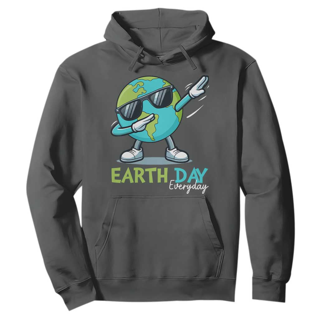 Dabbing Earth Day Hoodie Everyday Positive Vibes Nature Lover Gifts TS10 Dark Heather Print Your Wear