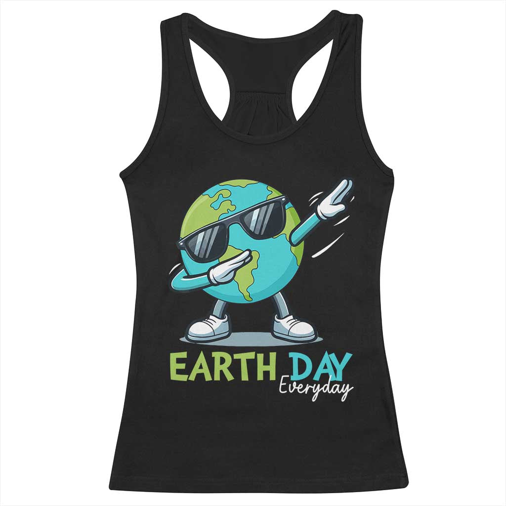Dabbing Earth Day Racerback Tank Top Everyday Positive Vibes Nature Lover Gifts TS10 Black Print Your Wear