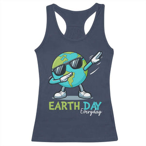 Dabbing Earth Day Racerback Tank Top Everyday Positive Vibes Nature Lover Gifts TS10 Navy Print Your Wear