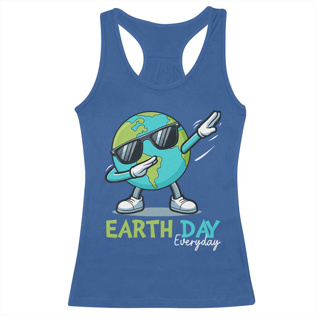 Dabbing Earth Day Racerback Tank Top Everyday Positive Vibes Nature Lover Gifts TS10 Royal Blue Print Your Wear