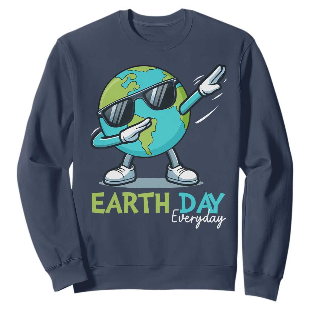Dabbing Earth Day Sweatshirt Everyday Positive Vibes Nature Lover Gifts TS10 Navy Print Your Wear