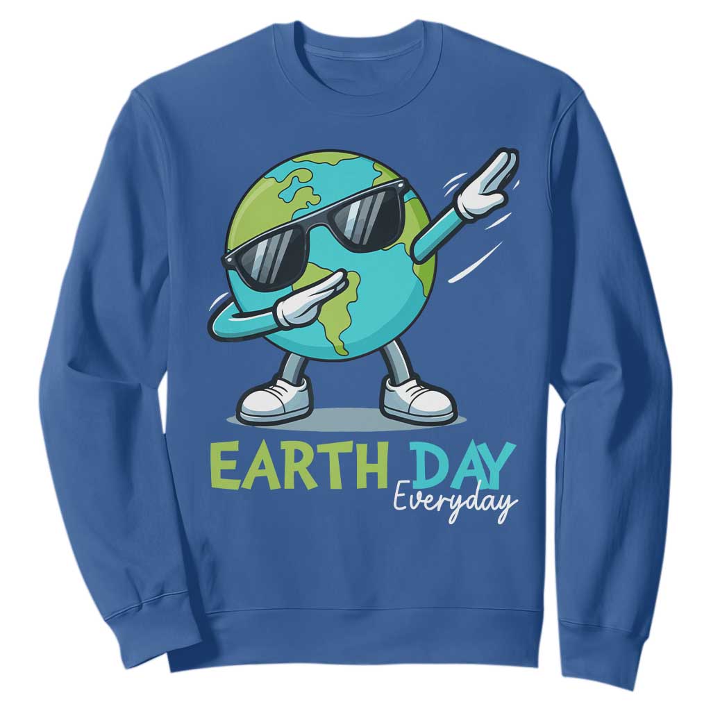 Dabbing Earth Day Sweatshirt Everyday Positive Vibes Nature Lover Gifts TS10 Royal Blue Print Your Wear