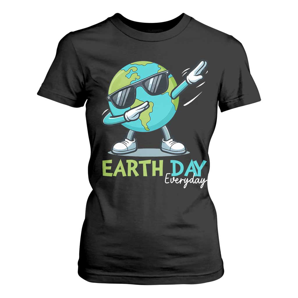 Dabbing Earth Day T Shirt For Women Everyday Positive Vibes Nature Lover Gifts TS10 Black Print Your Wear