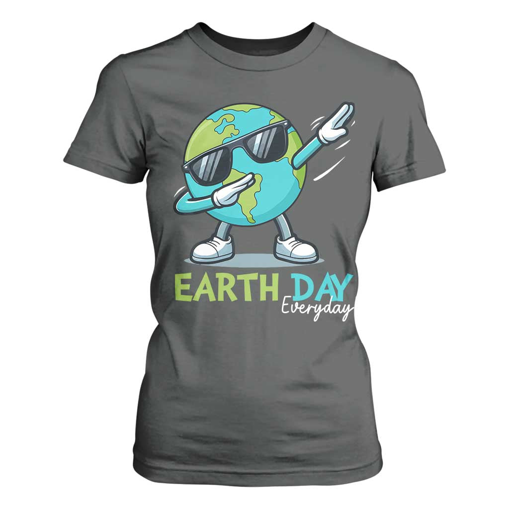 Dabbing Earth Day T Shirt For Women Everyday Positive Vibes Nature Lover Gifts TS10 Dark Heather Print Your Wear
