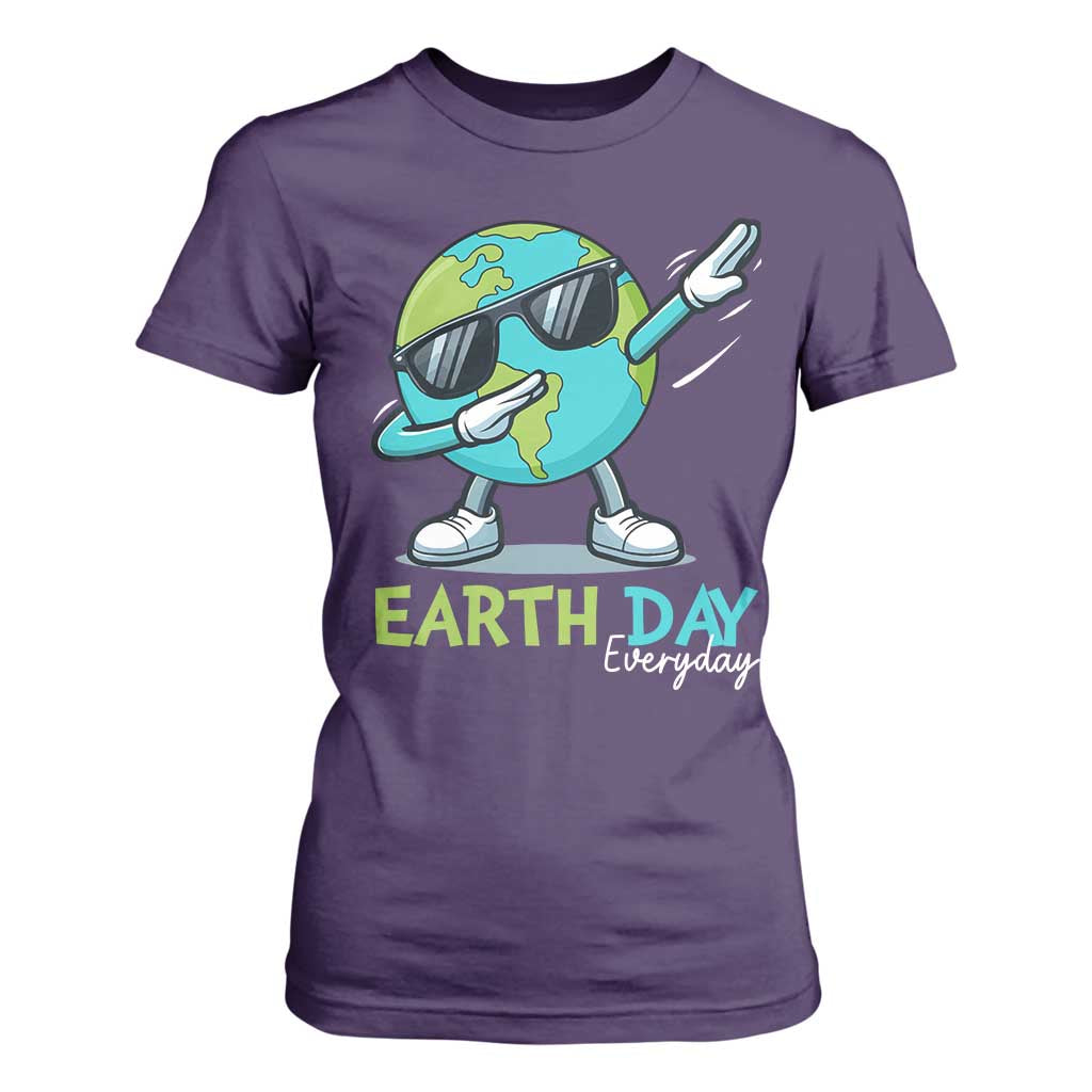 Dabbing Earth Day T Shirt For Women Everyday Positive Vibes Nature Lover Gifts TS10 Purple Print Your Wear