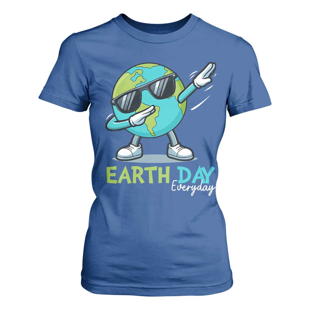 Dabbing Earth Day T Shirt For Women Everyday Positive Vibes Nature Lover Gifts TS10 Royal Blue Print Your Wear