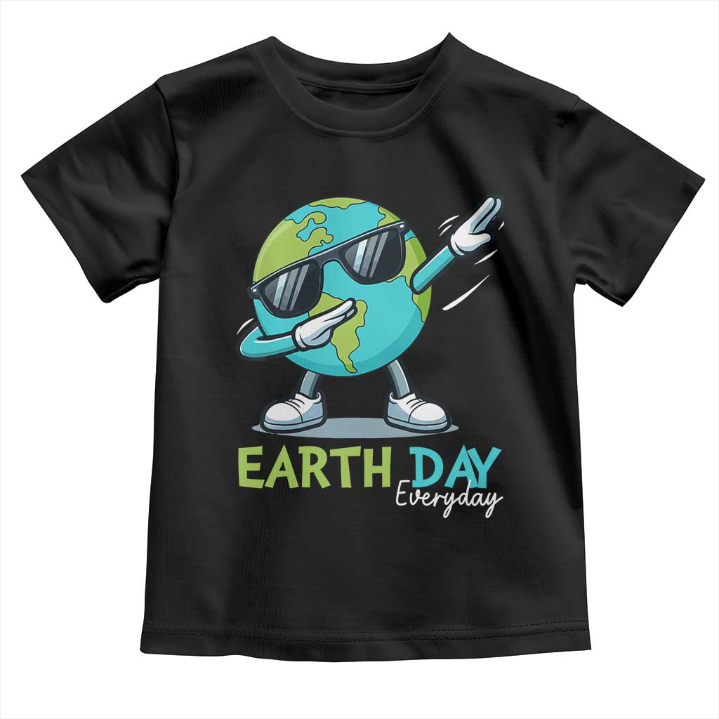 Dabbing Earth Day Toddler T Shirt Everyday Positive Vibes Nature Lover Gifts TS10 Black Print Your Wear