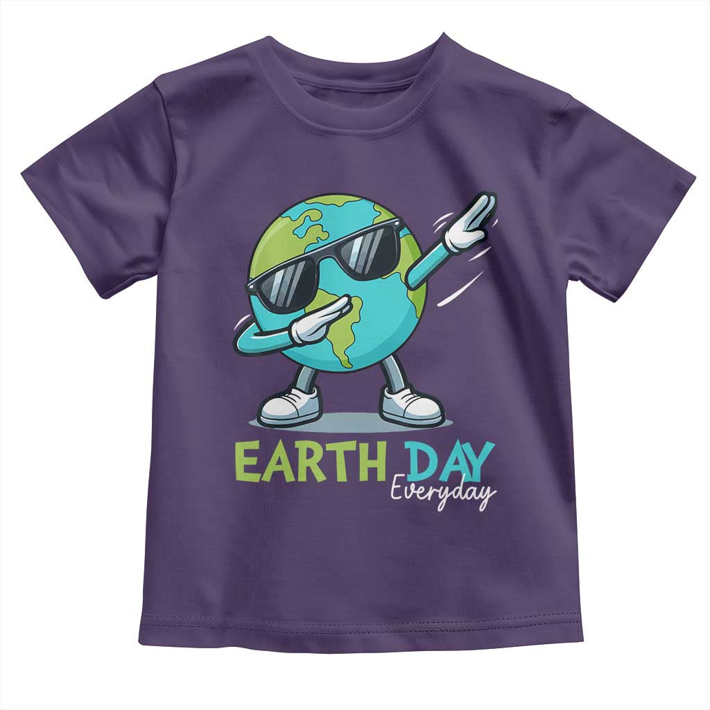 Dabbing Earth Day Toddler T Shirt Everyday Positive Vibes Nature Lover Gifts TS10 Purple Print Your Wear