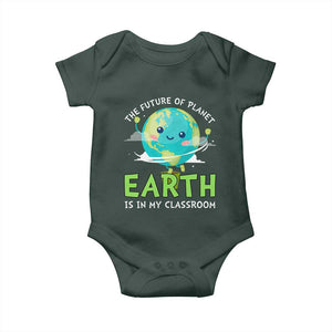 Earth Day Teachers Baby Onesie Funny Classroom TS10 Dark Forest Green Print Your Wear