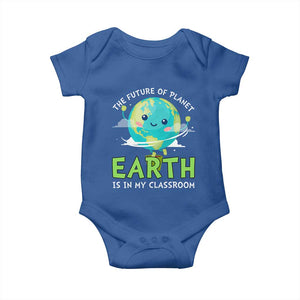 Earth Day Teachers Baby Onesie Funny Classroom TS10 Royal Blue Print Your Wear