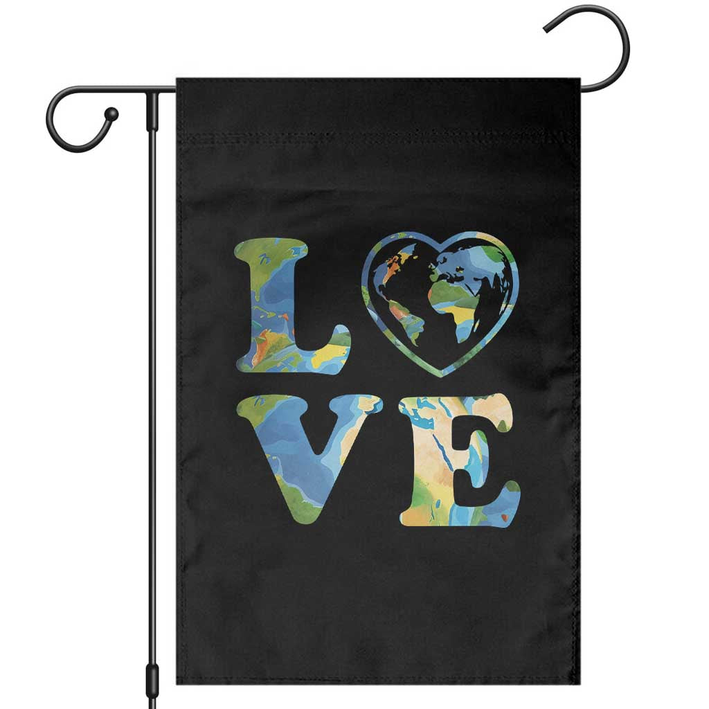 Earth Day Garden Flag Heart Environmental Nature Recycling Lovers TS10 Black Print Your Wear