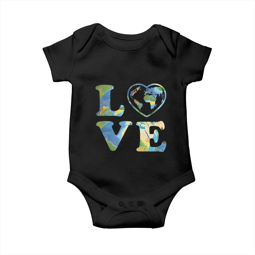 Earth Day Baby Onesie Heart Environmental Nature Recycling Lovers TS10 Black Print Your Wear