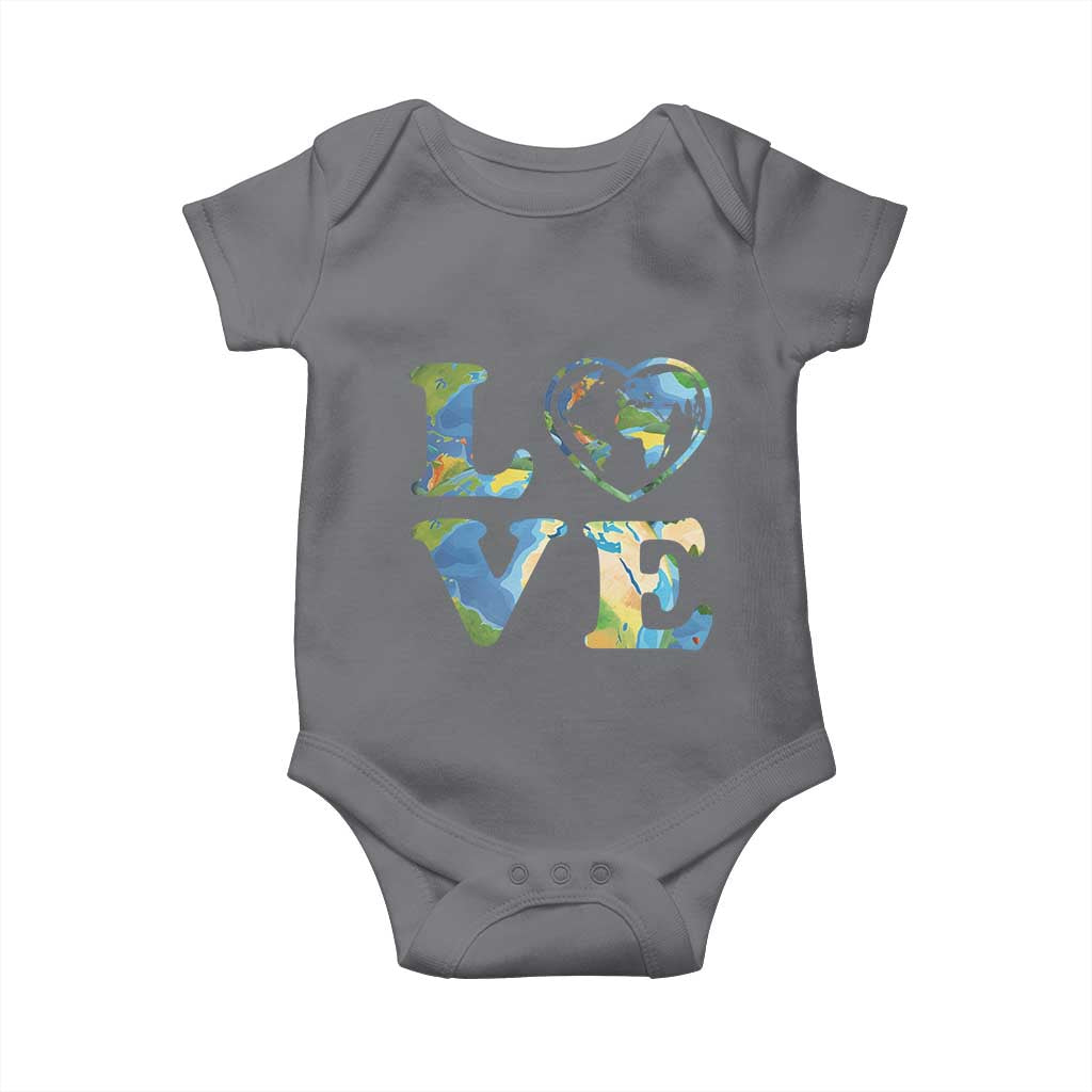 Earth Day Baby Onesie Heart Environmental Nature Recycling Lovers TS10 Charcoal Print Your Wear