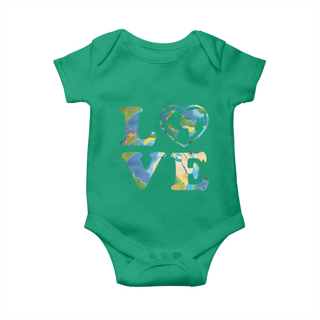 Earth Day Baby Onesie Heart Environmental Nature Recycling Lovers TS10 Irish Green Print Your Wear