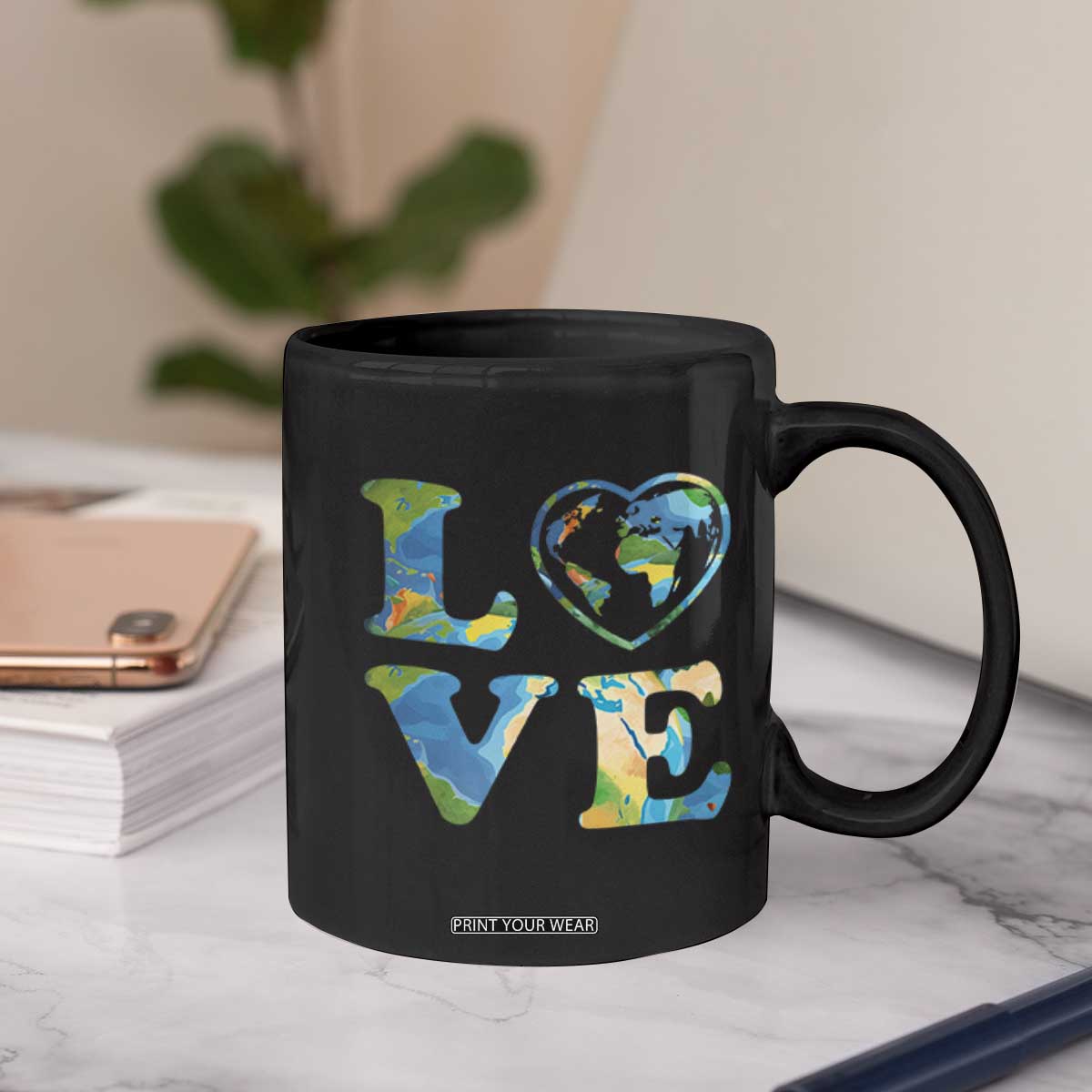 Earth Day Coffee Mug Heart Environmental Nature Recycling Lovers TS10 Print Your Wear