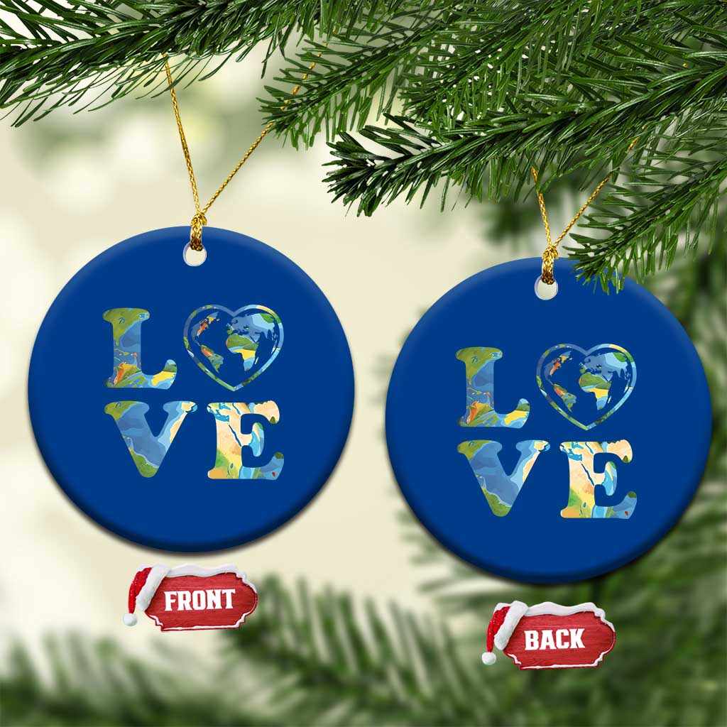 Earth Day Ceramic Ornament Heart Environmental Nature Recycling Lovers TS10 1pc Blue Print Your Wear