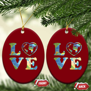 Earth Day Ceramic Ornament Heart Environmental Nature Recycling Lovers TS10 Print Your Wear