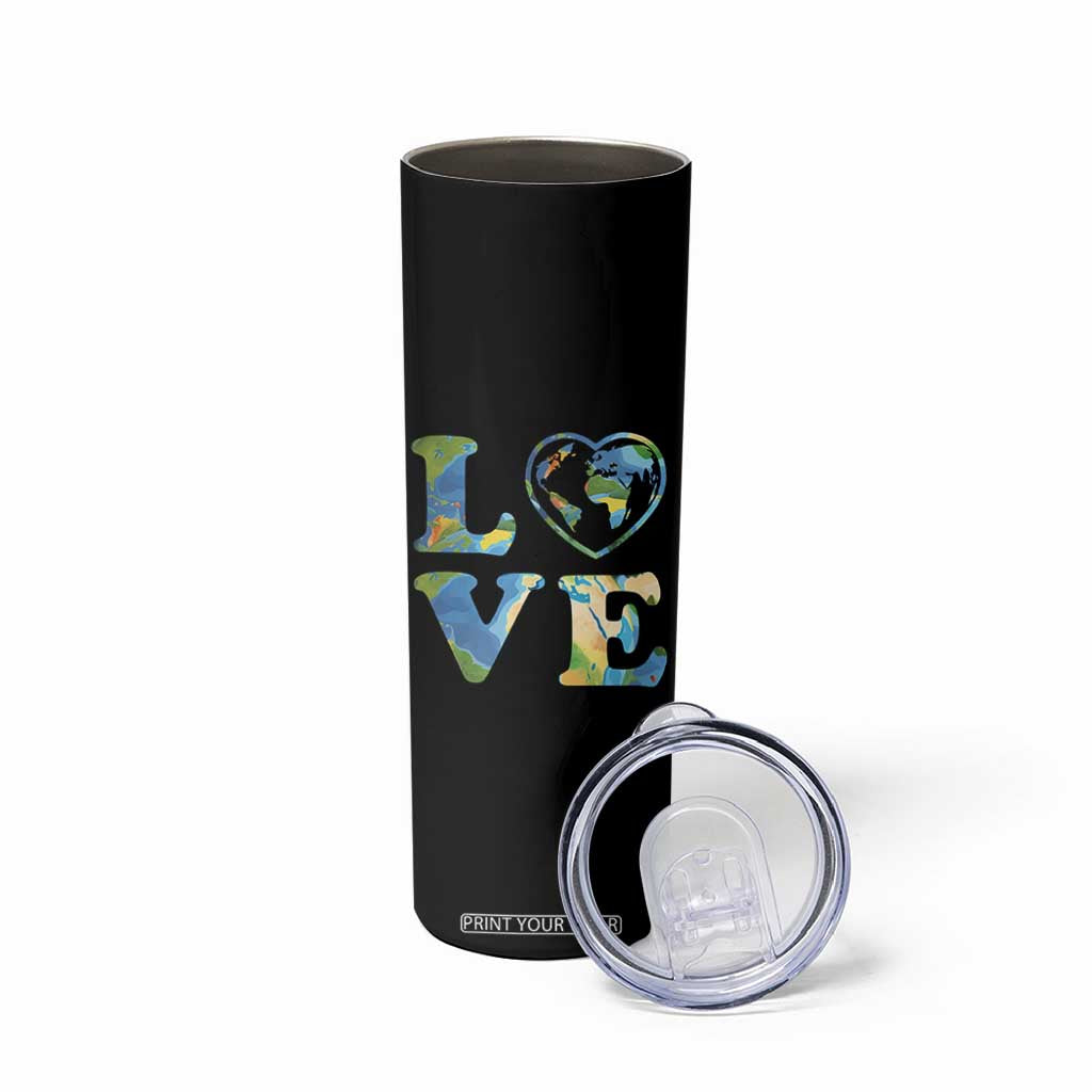 Earth Day Skinny Tumbler Heart Environmental Nature Recycling Lovers TS10 Print Your Wear