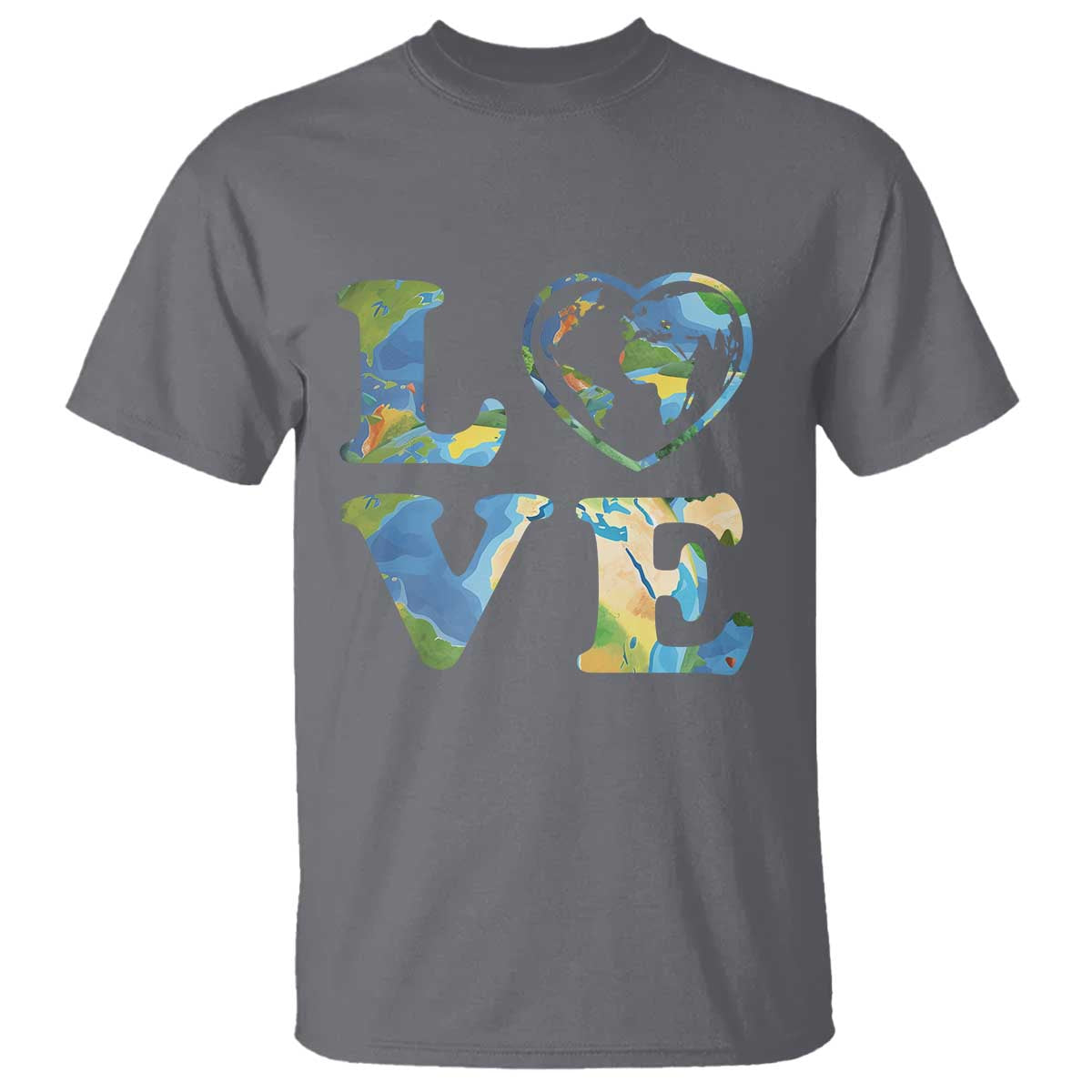 Earth Day T Shirt Heart Environmental Nature Recycling Lovers TS10 Charcoal Print Your Wear
