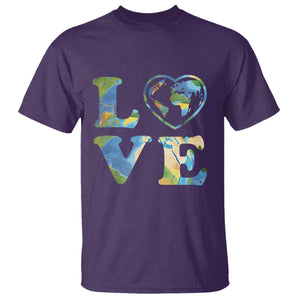 Earth Day T Shirt Heart Environmental Nature Recycling Lovers TS10 Purple Print Your Wear