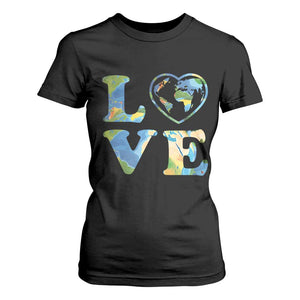 Earth Day T Shirt For Women Heart Environmental Nature Recycling Lovers TS10 Black Print Your Wear