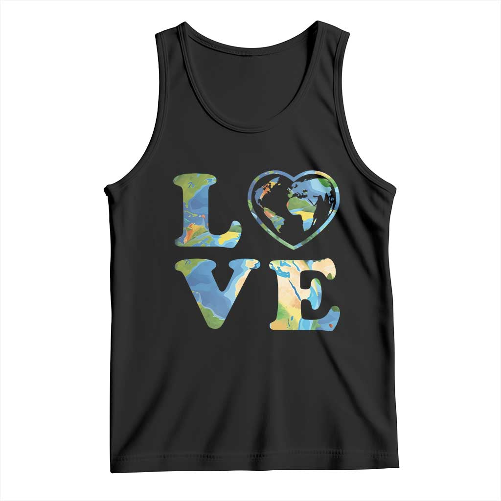 Earth Day Tank Top Heart Environmental Nature Recycling Lovers TS10 Black Print Your Wear