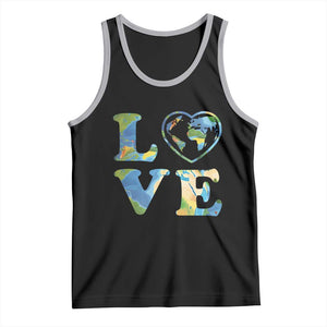 Earth Day Tank Top Heart Environmental Nature Recycling Lovers TS10 Black Athletic Heather Print Your Wear
