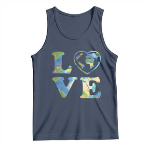 Earth Day Tank Top Heart Environmental Nature Recycling Lovers TS10 Navy Print Your Wear