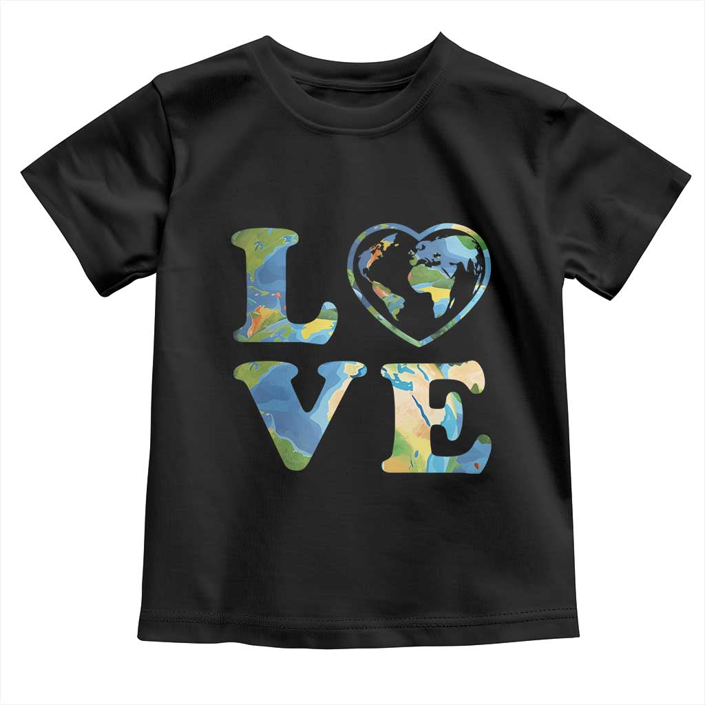Earth Day Toddler T Shirt Heart Environmental Nature Recycling Lovers TS10 Black Print Your Wear