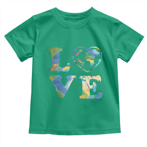 Earth Day Toddler T Shirt Heart Environmental Nature Recycling Lovers TS10 Irish Green Print Your Wear