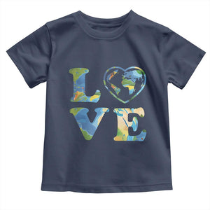 Earth Day Toddler T Shirt Heart Environmental Nature Recycling Lovers TS10 Navy Print Your Wear