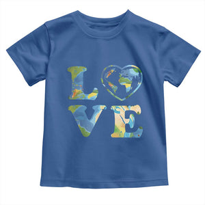 Earth Day Toddler T Shirt Heart Environmental Nature Recycling Lovers TS10 Royal Blue Print Your Wear