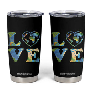 Earth Day Tumbler Cup Heart Environmental Nature Recycling Lovers TS10 Black Print Your Wear