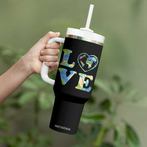 Earth Day Tumbler With Handle Heart Environmental Nature Recycling Lovers TS10 Print Your Wear