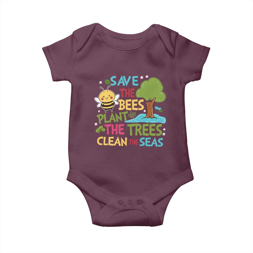 Earth Day Baby Onesie Funny Awesome Environmental Nature Recycling TS10 Maroon Print Your Wear