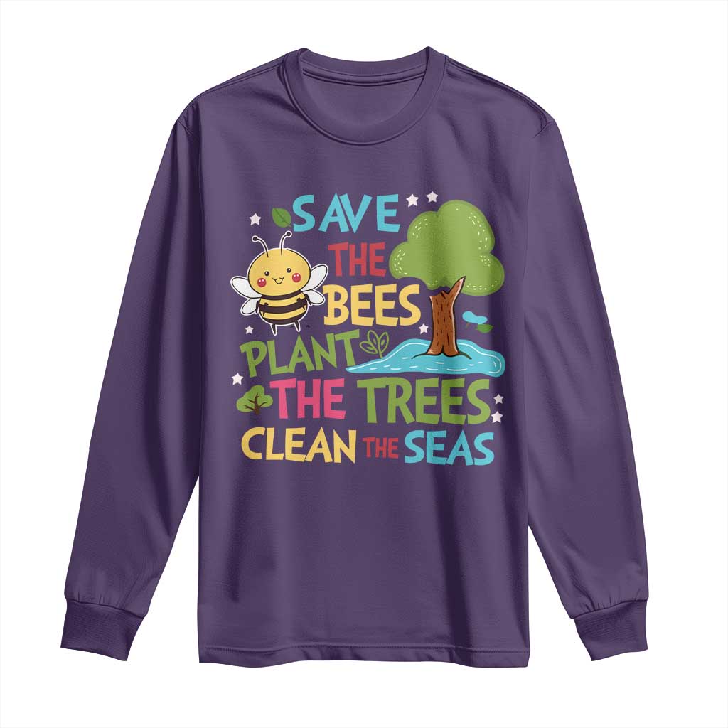 Earth Day Long Sleeve Shirt Funny Awesome Environmental Nature Recycling TS10 Purple Print Your Wear