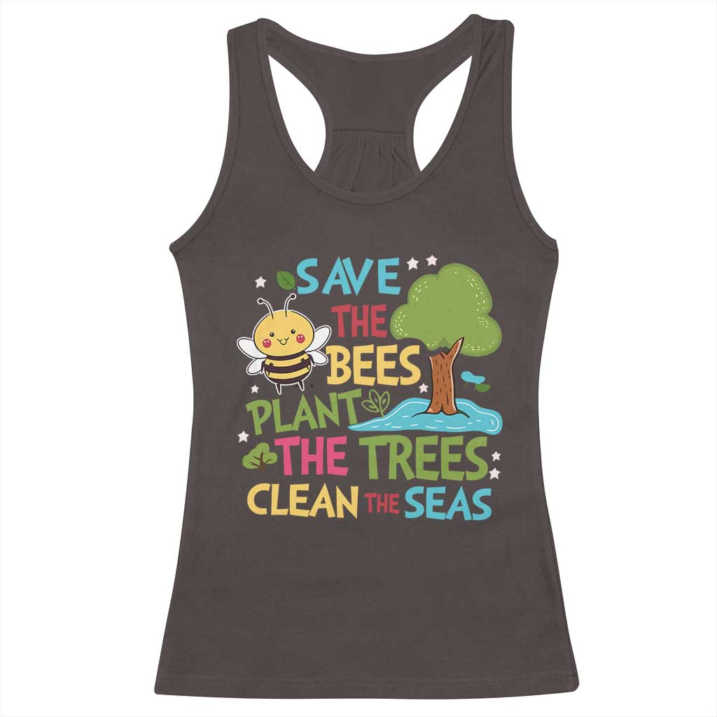 Earth Day Racerback Tank Top Funny Awesome Environmental Nature Recycling TS10 Dark Chocolate Print Your Wear