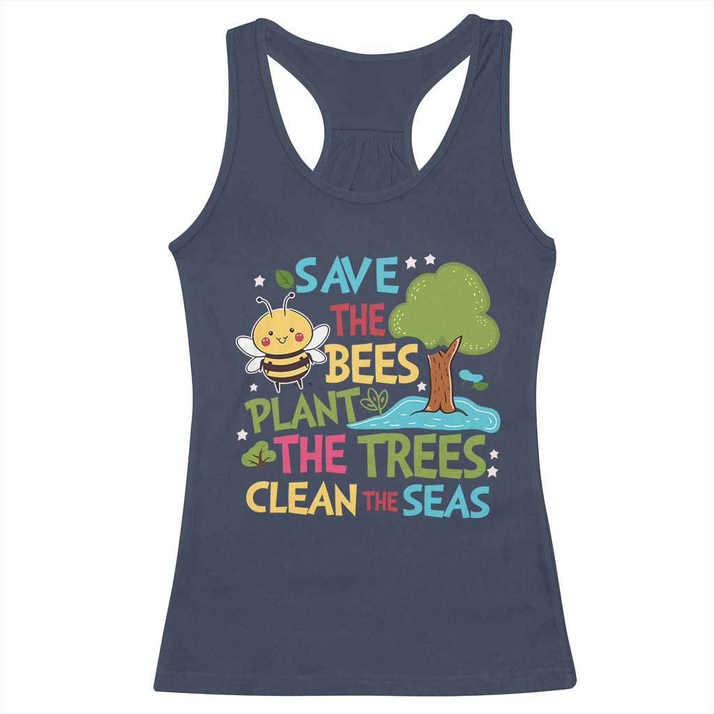Earth Day Racerback Tank Top Funny Awesome Environmental Nature Recycling TS10 Navy Print Your Wear