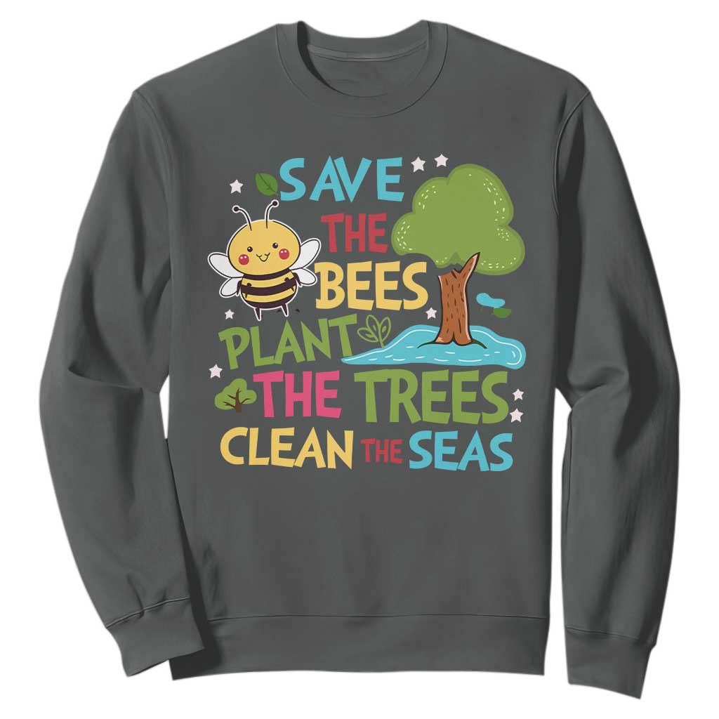 Earth Day Sweatshirt Funny Awesome Environmental Nature Recycling TS10 Dark Heather Print Your Wear
