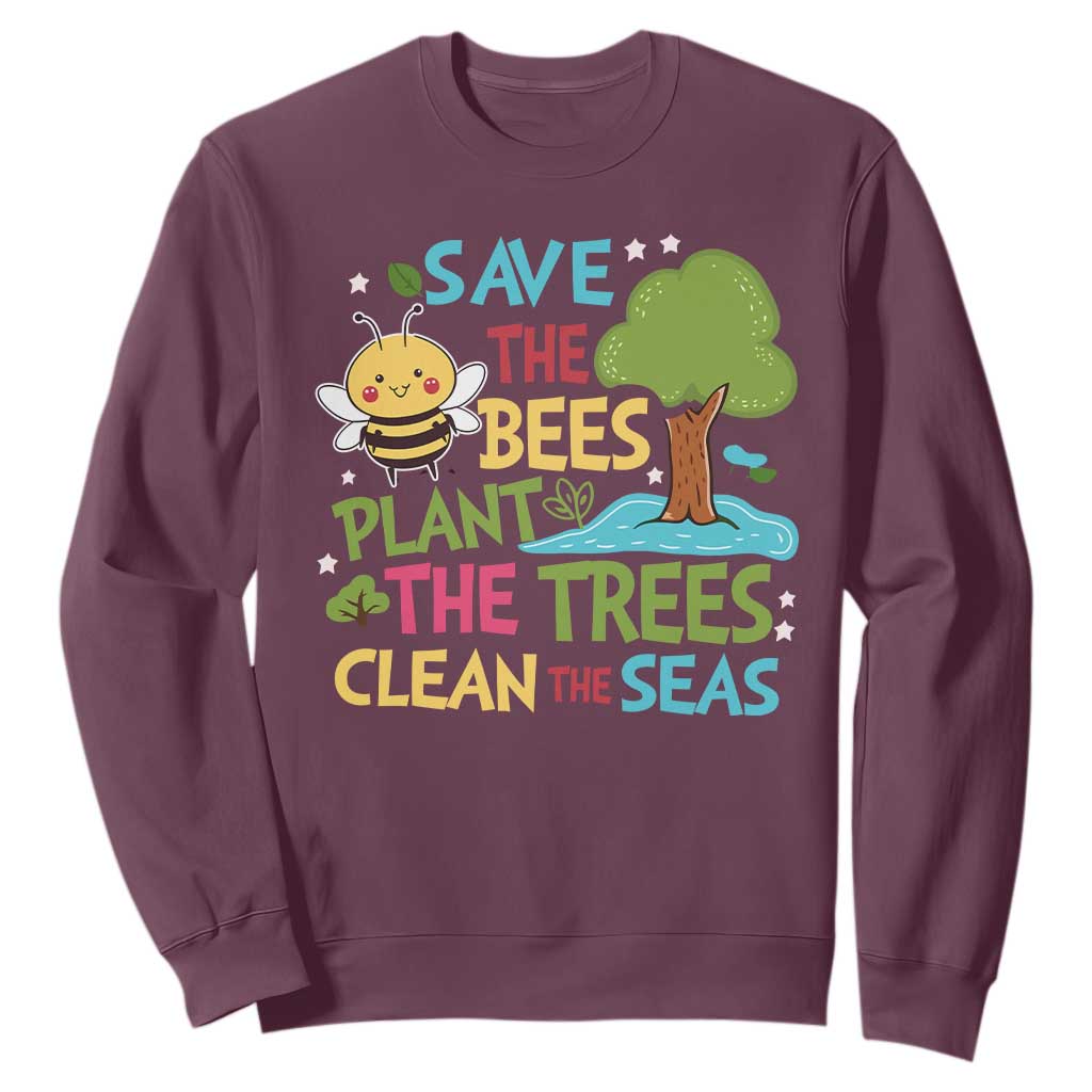 Earth Day Sweatshirt Funny Awesome Environmental Nature Recycling TS10 Maroon Print Your Wear