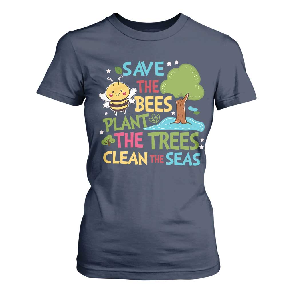Earth Day T Shirt For Women Funny Awesome Environmental Nature Recycling TS10 Navy Print Your Wear