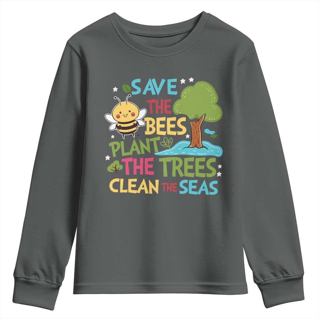 Earth Day Youth Sweatshirt Funny Awesome Environmental Nature Recycling TS10 Dark Heather Print Your Wear