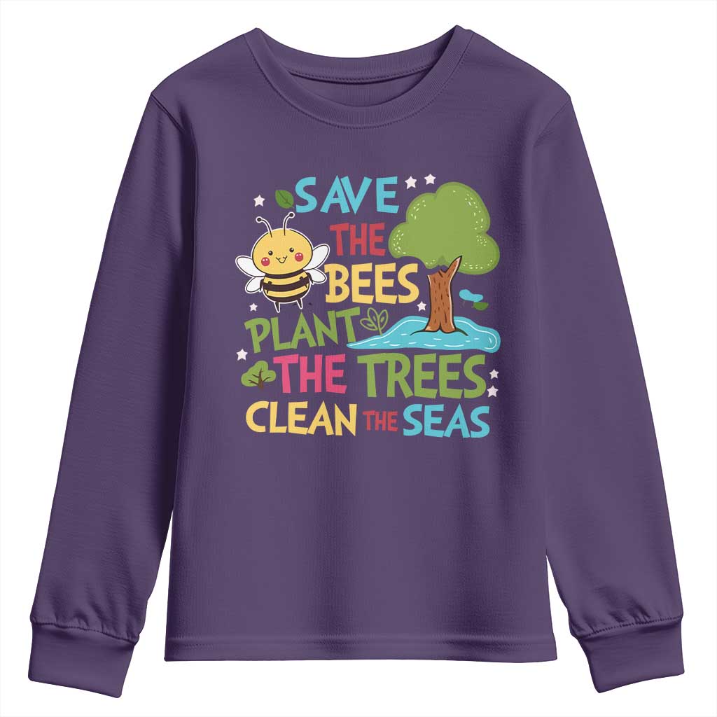 Earth Day Youth Sweatshirt Funny Awesome Environmental Nature Recycling TS10 Purple Print Your Wear