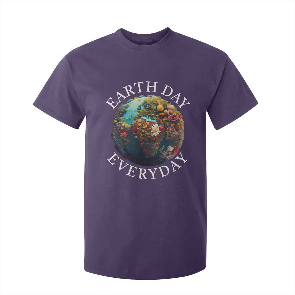 Earth Day Everyday T Shirt For Kid With Floral Nature Lover Climate Change TS10 Purple Print Your Wear