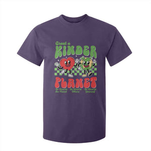 Earth Day T Shirt For Kid Create A Kinder Planet Be Kind Earth TS10 Purple Print Your Wear