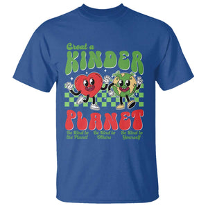 Earth Day T Shirt Create A Kinder Planet Be Kind Earth TS10 Royal Blue Print Your Wear