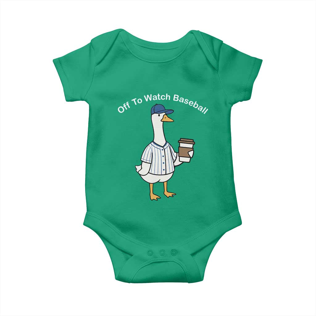 Funny Baseball Mom Goose Baby Onesie Funny Sports Game Day TS10 Irish Green Print Your Wear